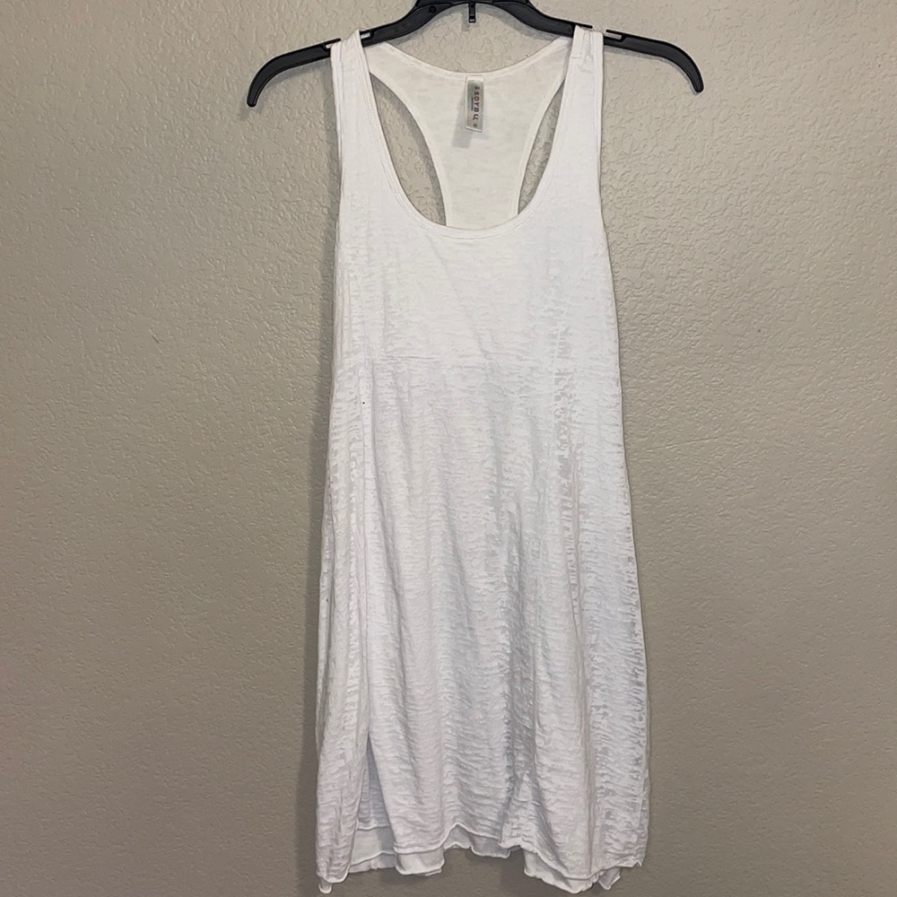 Soybu white racer back mini dress M